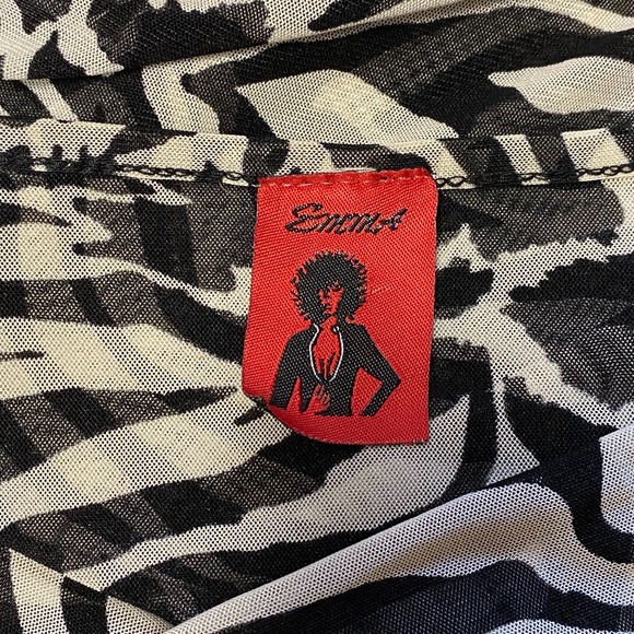 EMMA zebra print front wrap blouse - Picture 5 of 5